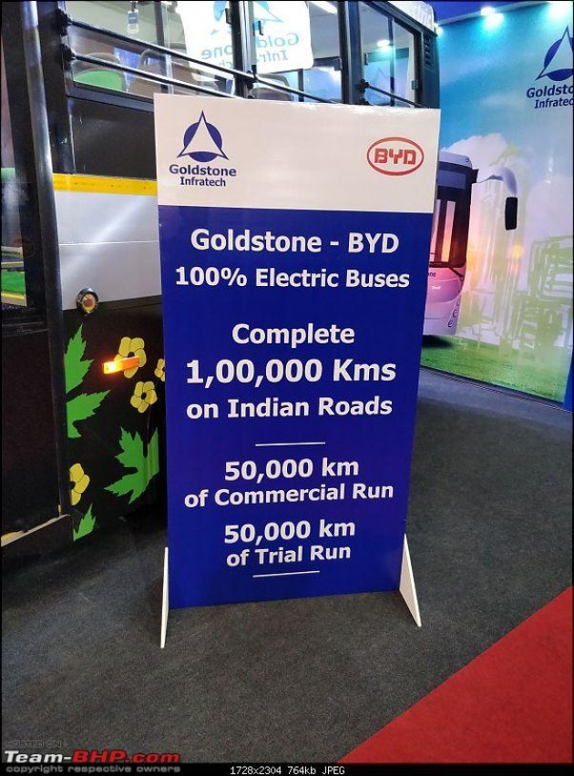 Foto - Bus Listrik Goldstone BYD Menarik Perhatian di Auto Expo 2018