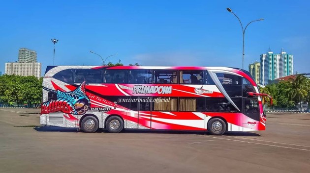 Foto - FOTO : Bus Cantik Double Decker Ini Akan Mengisi Booth Karoseri New Armada di Busworld 2019