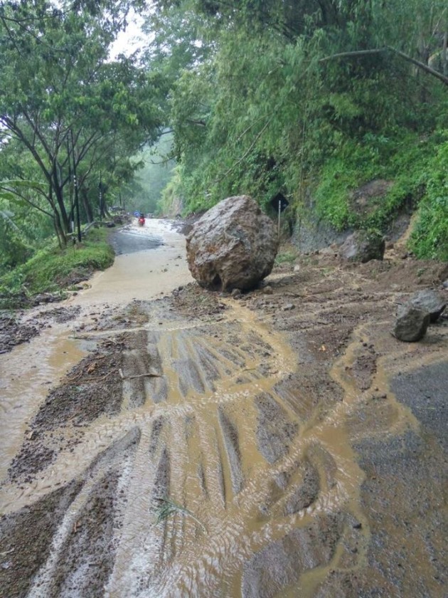 Foto - Arus Angkutan Barang dan Transportasi Bus di Jalur Trenggalek-Ponorogo Terputus karena Longsor