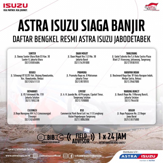 Foto - Isuzu Berikan Banyak Diskon Untuk Konsumen Terdampak Banjir