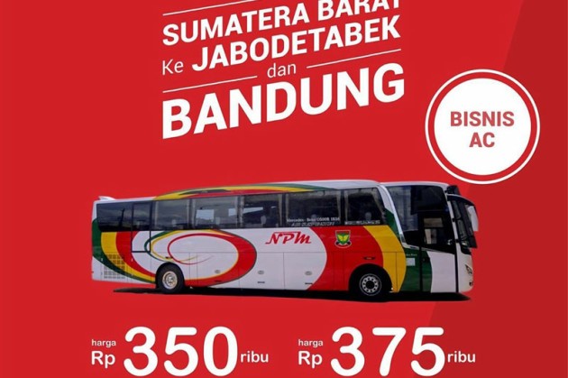 Foto - Perang Tarif Bus Jakarta-Padang, Ini Daftar Harganya