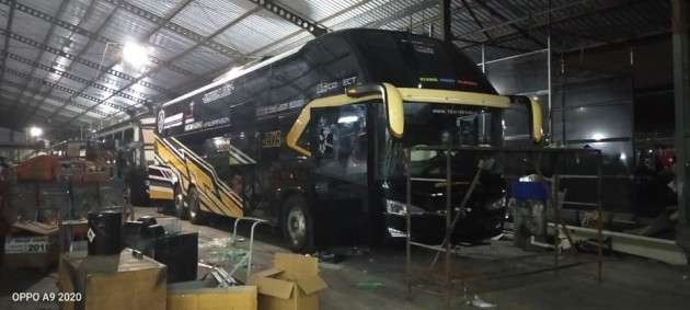 Foto - Tiga Bus Scania Sudiro Tungga Jaya Siap 'Menetas' dari Karoseri Tentrem dan Laksana