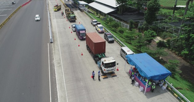 Foto - Sejumlah 106 Truk Terjaring Razia ODOL Di Gerbang Tol Ciawi