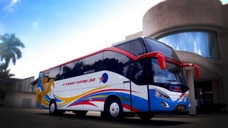 Satu Lagi Bus Asal Sumbar Pakai Bodi Morodadi Prima, PO Transport Express