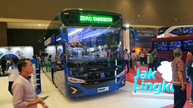 Spesifikasi Bus Listrik MD 12E yang Tampil di Booth Transjakarta di Busworld SEA 2019
