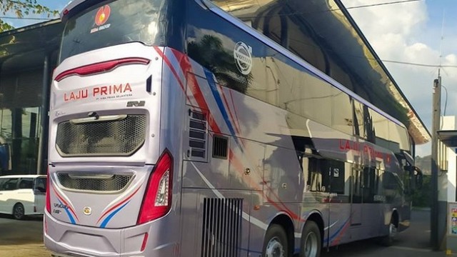 Bus Tingkat PO Laju Prima Mulai Tes Jalan, Pakai Bodi Ekspor