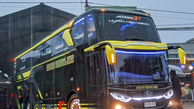 Baru Mulai Berdinas, Bus UHD PO Sudiro Tungga Jaya Sudah 'Terluka'