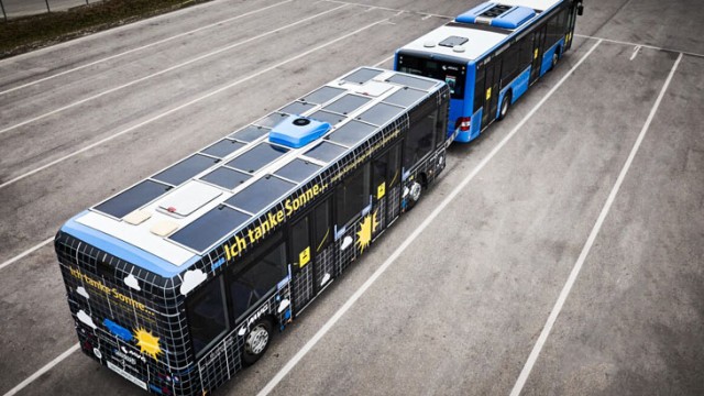 Bus Listrik Tenaga Matahari Diuji Dalam Bentuk Bus Gandeng