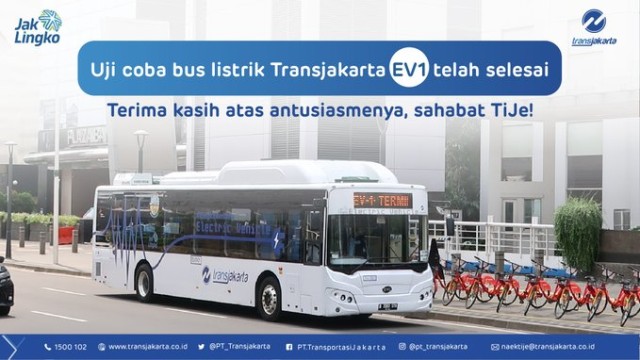 Uji Coba Bus Listrik Gratis Transjakarta Berakhir