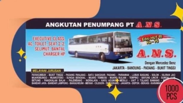 Rayakan Kemerdekaan RI, PO ANS Rilis Tiket Bergaya Jadul  Bus and