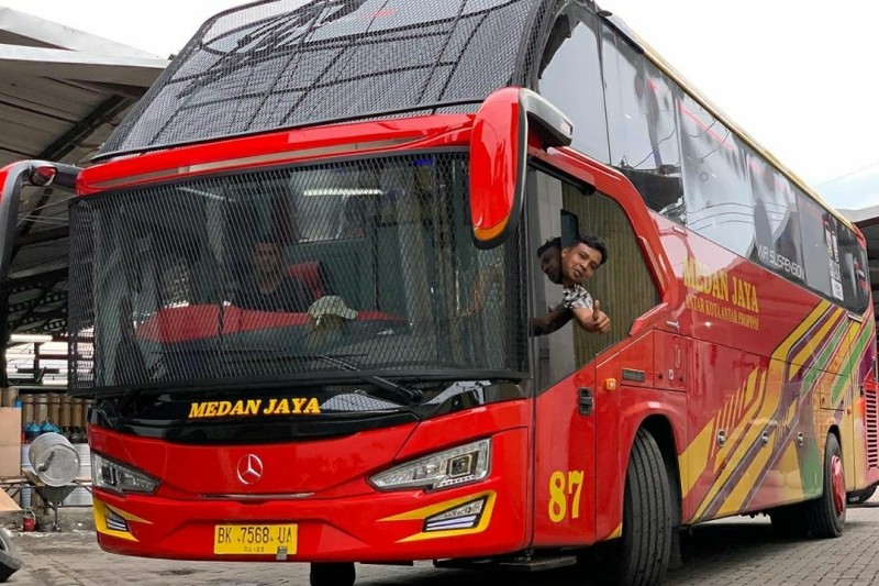 Bus Baru Medan Jaya Berbodi Avante H8, Langsung Pasang Tameng